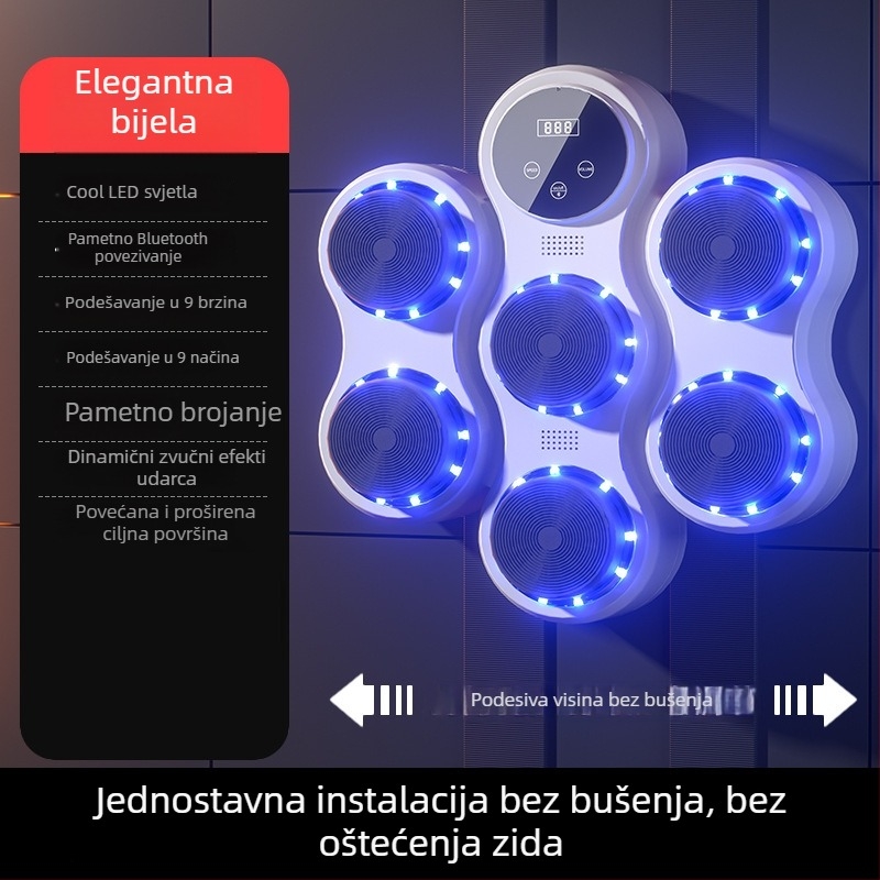 Kućna elektronička inteligentna boksačka meta za trening reakcije — zidna meta za odrasle i djecu