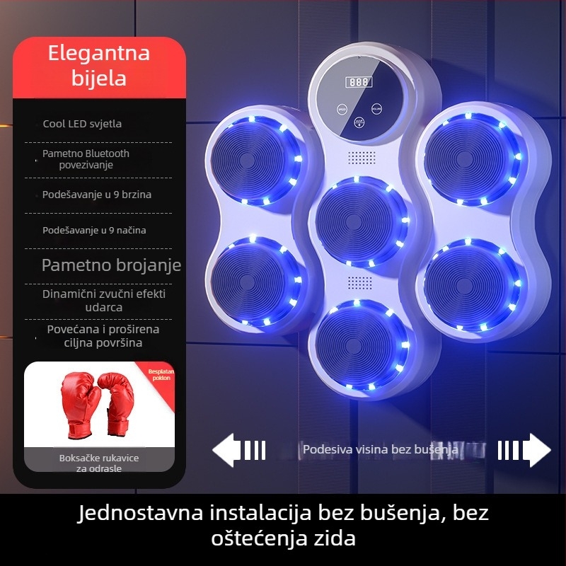 Kućna elektronička inteligentna boksačka meta za trening reakcije — zidna meta za odrasle i djecu