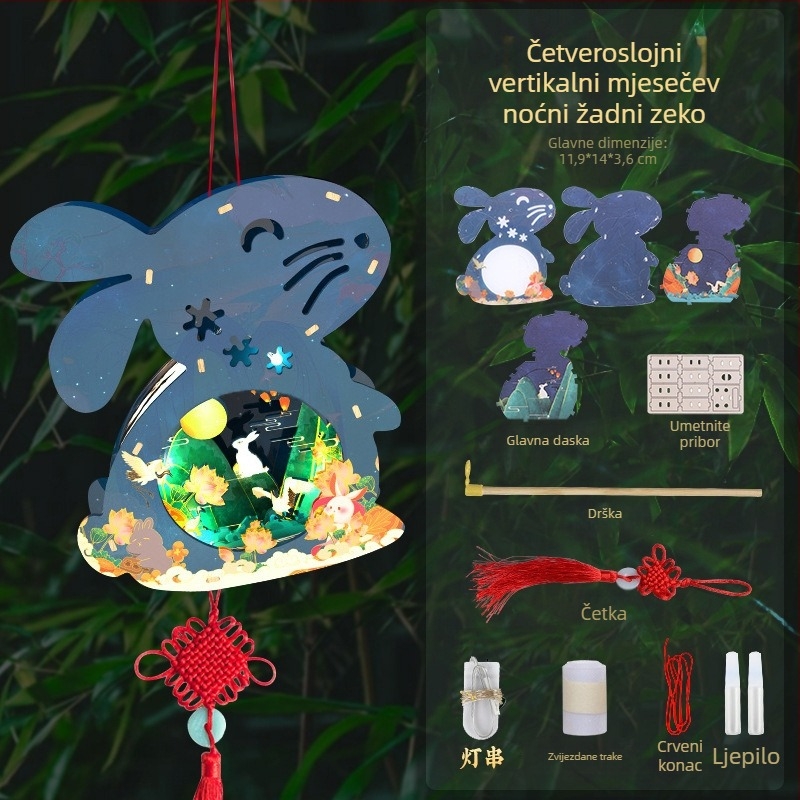 Zeko papirnasti lampion, ručna izrada, DIY, prijenosni dječji lampion u tradicionalnom stilu