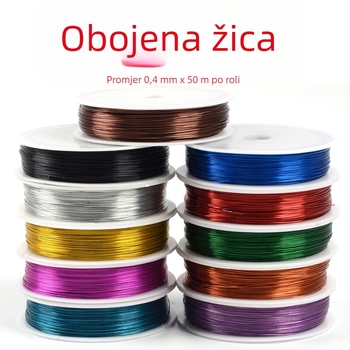 Šareni tanak žica 0,4 mm, 50 m u roli – DIY ručni rad za cvjetne aranžmane