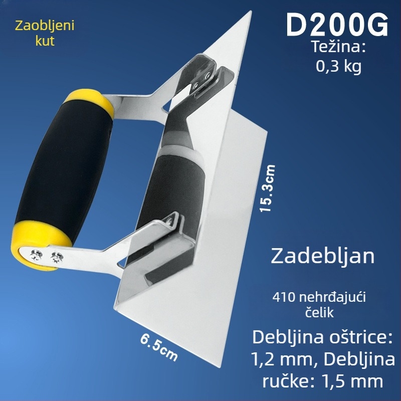 Debeli kutni škrab od nehrđajućeg čelika za unutarnje zidove
