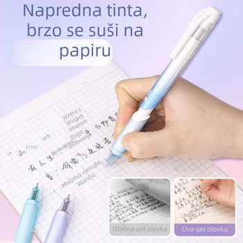 Lexuan ST serija set gel olovaka s Jelly bojama, 2 zamjenska punjenja, elegantno olovka za potpis, glatko brzo sušenje četkasta vrh
