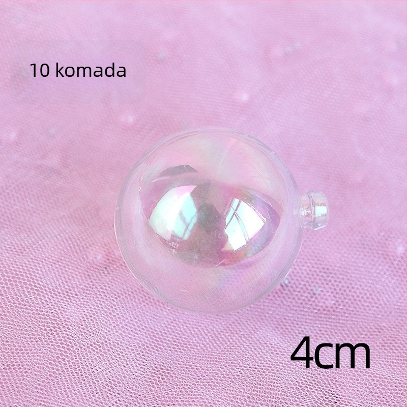 Holografska šarena prozirna kuglica za ukrašavanje torti, kuglica za Božić i rođendanske torte