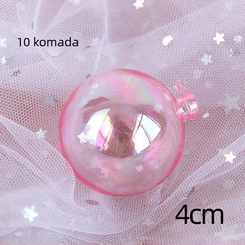 Holografska šarena prozirna kuglica za ukrašavanje torti, kuglica za Božić i rođendanske torte