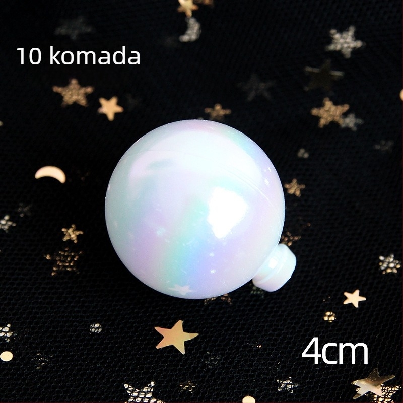 Holografska šarena prozirna kuglica za ukrašavanje torti, kuglica za Božić i rođendanske torte