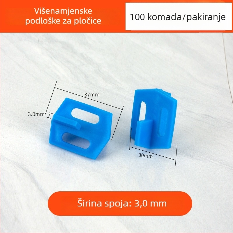 Izmjenjivi višefunkcionalni križni razmaci za pločice tipa YT, plastični klipsi za niveliranje pločica za pod i zid