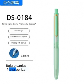 Touchstone Time Capsule termalno izbrisivo gel pero s tiho pritiskom, zamjenjiva jezgra 0,5 mm, plavo-crno mastilo