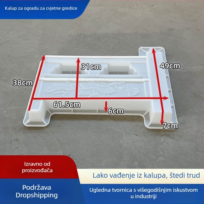 Set kalupa od betona za vrt: cvjetne gredice, ograde, ribnjak i popločavanje blokovima