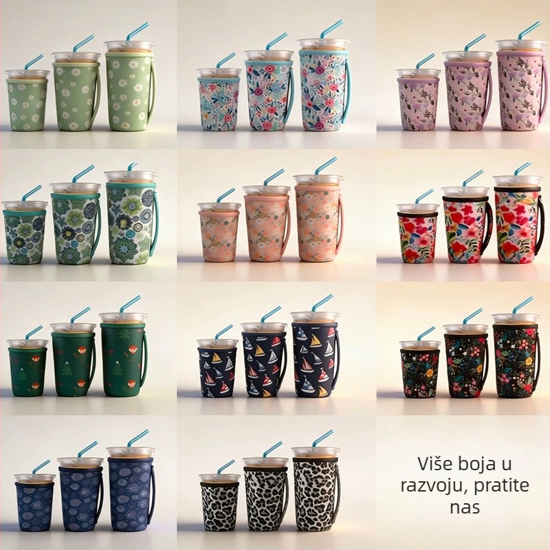 Neopren navlaka za šalice za kavu i napitke, termička izolacija, zaštita od opeklina, moderan minimalistički dizajn