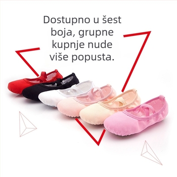 Dječje plesne cipele s mekom potplatom, platnene baletanke za djecu