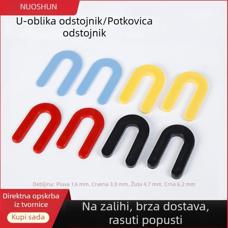 Norshun U‑oblik brtvilo za pločice, potkova brtvilo, mali plastični umetci za spojeve pločica – alat za poravnavanje spojeva