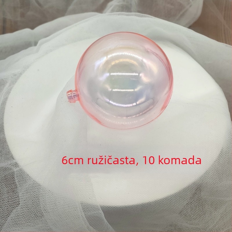 Deset šarenih prozirnih kuglica za ukrašavanje torti – dekoracije za Halloween i Božić