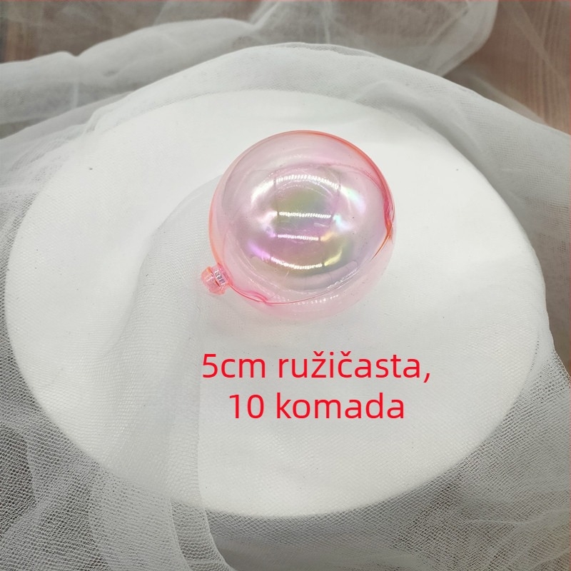 Deset šarenih prozirnih kuglica za ukrašavanje torti – dekoracije za Halloween i Božić