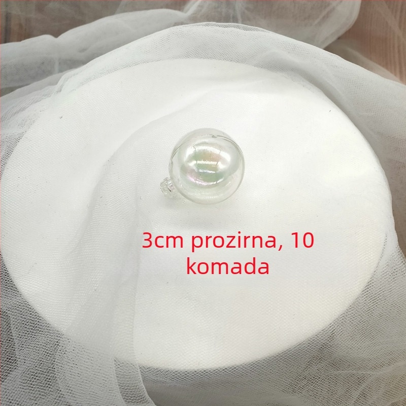 Deset šarenih prozirnih kuglica za ukrašavanje torti – dekoracije za Halloween i Božić