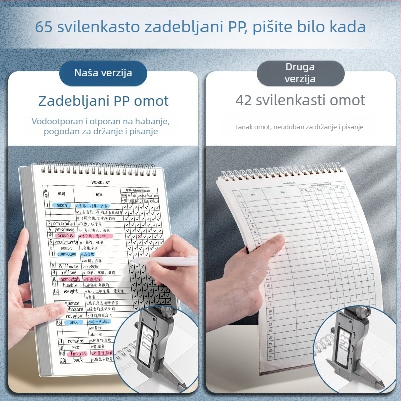 Four Seasons Ebbinghaus dnevnik za engleske riječi, B5 format, za srednju školu