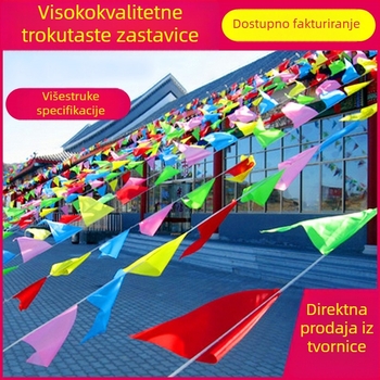 Šarene trokutaste zastavice za dekoracije – vjenčanja i otvorenja