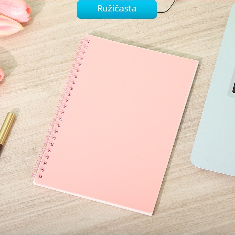 Korejskog stila minimalistički studentski bilježnica Morandi paleta, debeli A5 spiralni blok s linijskim stranicama