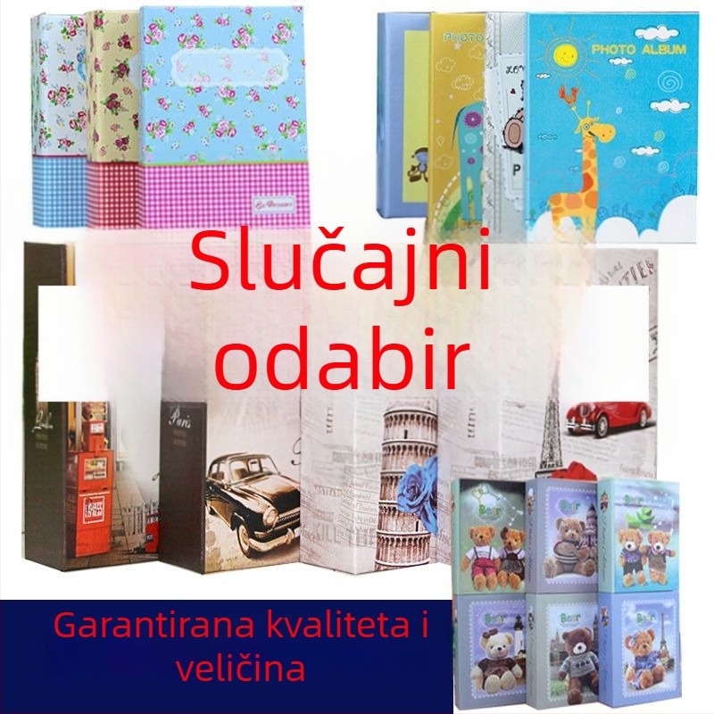 Novi 6-inčni fotoalbum za 200 fotografija, album s umetnutim stranicama, obiteljski fotoalbum, poklon za maturu