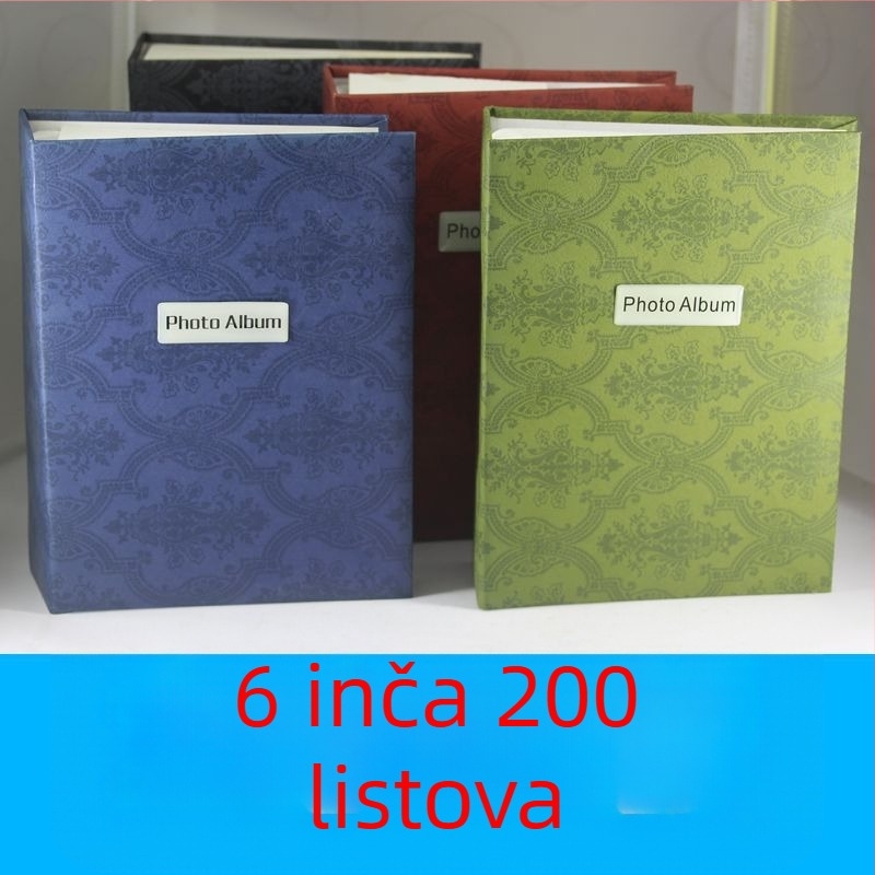 Novi 6-inčni fotoalbum za 200 fotografija, album s umetnutim stranicama, obiteljski fotoalbum, poklon za maturu
