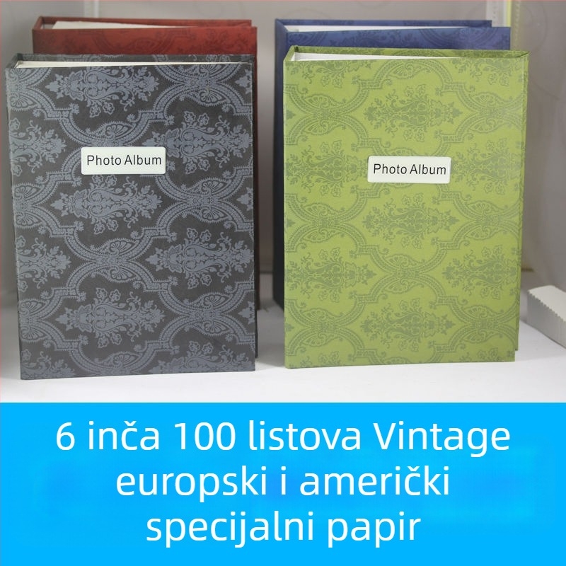 Novi 6-inčni fotoalbum za 200 fotografija, album s umetnutim stranicama, obiteljski fotoalbum, poklon za maturu