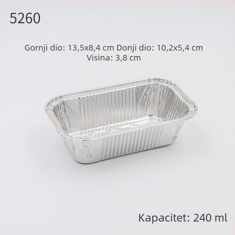 Jednokratna kalupa od aluminijske folije za kukuruzni tart za pečenje
