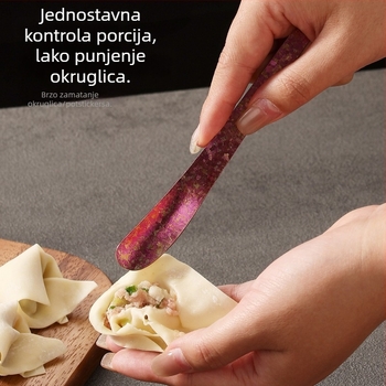 Žlica za punjenje knedli od čistog titana, kućna upotreba; alat za miješanje