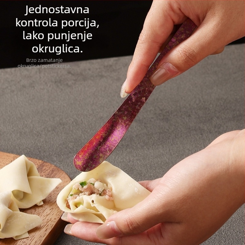 Žlica za punjenje knedli od čistog titana, kućna upotreba; alat za miješanje