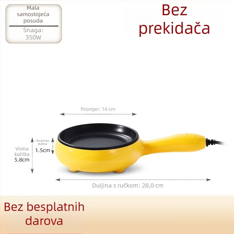 Električno kuhalo za jaja s ravnim dnom, mini omleta uređaj i parni lonac za jaja