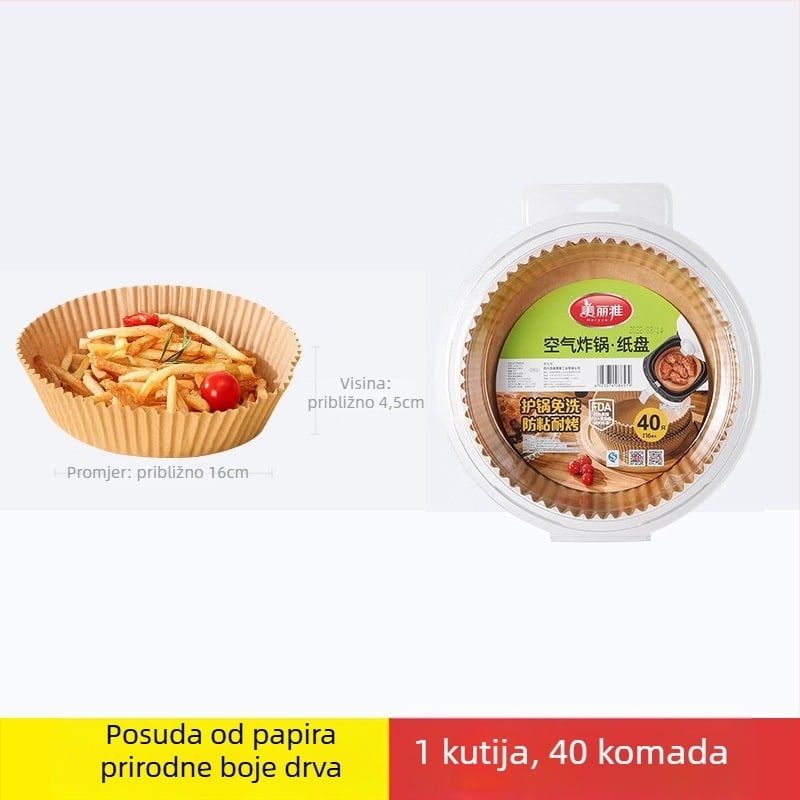 Meiliya aluminijska folija za pečenje u air fryer-u, papir za pečenje visoke kvalitete s premazom silikonskog ulja