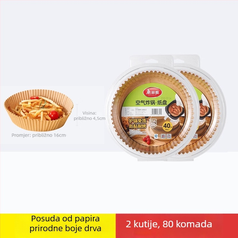 Meiliya aluminijska folija za pečenje u air fryer-u, papir za pečenje visoke kvalitete s premazom silikonskog ulja