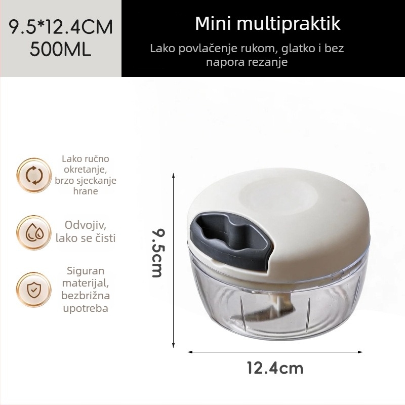 Višestruki kuhinjski alat za češnjak, đumbir i meso te pire za bebe — ručni mini zdrobitelj