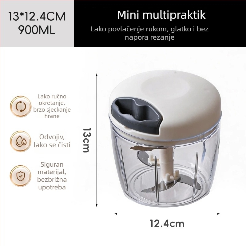Višestruki kuhinjski alat za češnjak, đumbir i meso te pire za bebe — ručni mini zdrobitelj
