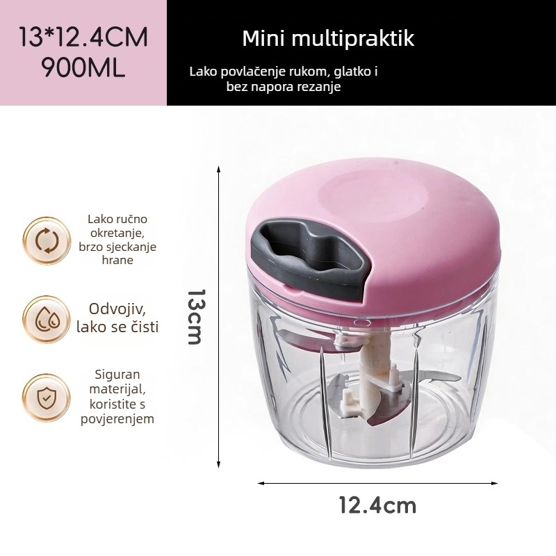 Višestruki kuhinjski alat za češnjak, đumbir i meso te pire za bebe — ručni mini zdrobitelj