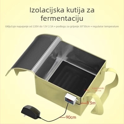 Kutija za fermentaciju sa vrećom za fermentaciju za domaći kruh, jogurt, ljeplivo rižino vino i kvašenje tijesta, s kontrolom temperature