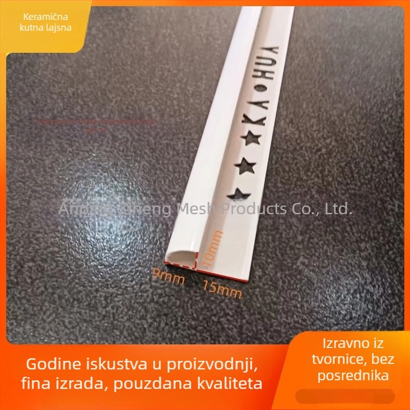 PVC kut pločica s kružnim rubom, brtvna traka za rub pločice