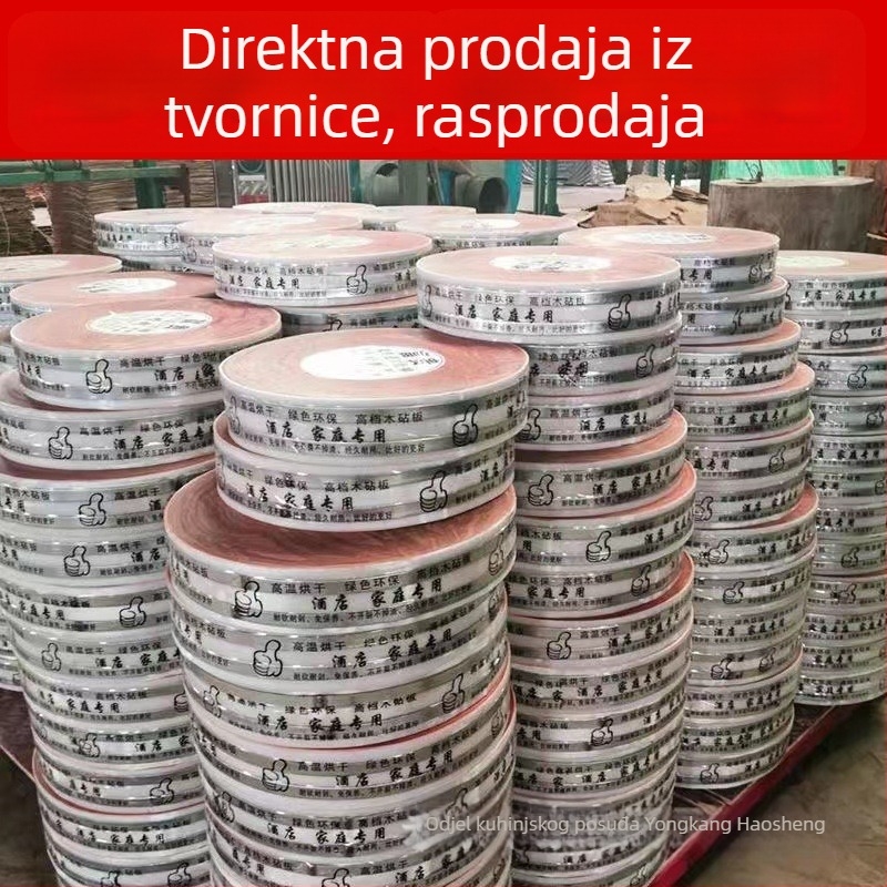 Massivna drvena daska za rezanje, kuhinjska daska, debela, protuklizna, antibakterijska