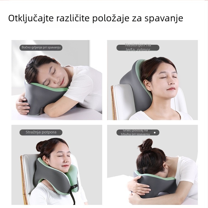 Jastuk u obliku slova U od memorijske pjene za ured, udoban jastuk za ležanje uz stol, s mogućnošću pohrane