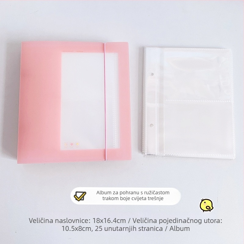Prozirni album s izmjenjivim stranama za kartice, fotografije, razglednice i naljepnice