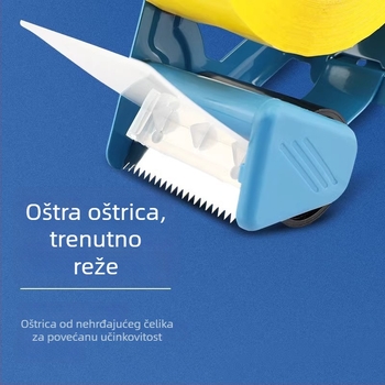 Ručni uređaj za zatvaranje kutija s 5 cm širokom prozirnom trakom i nožem za rezanje
