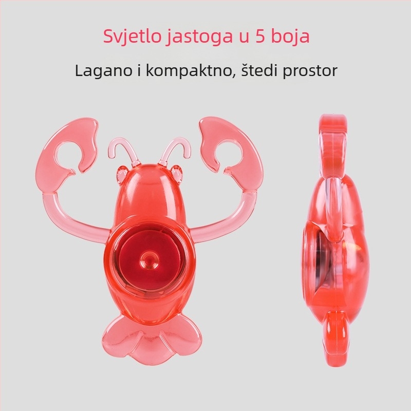 Stražnja svjetiljka za bicikl inspirirana krabom, za noćnu vožnju, vodootporna, dugotrajna baterija, za MTB i cestovne bicikle