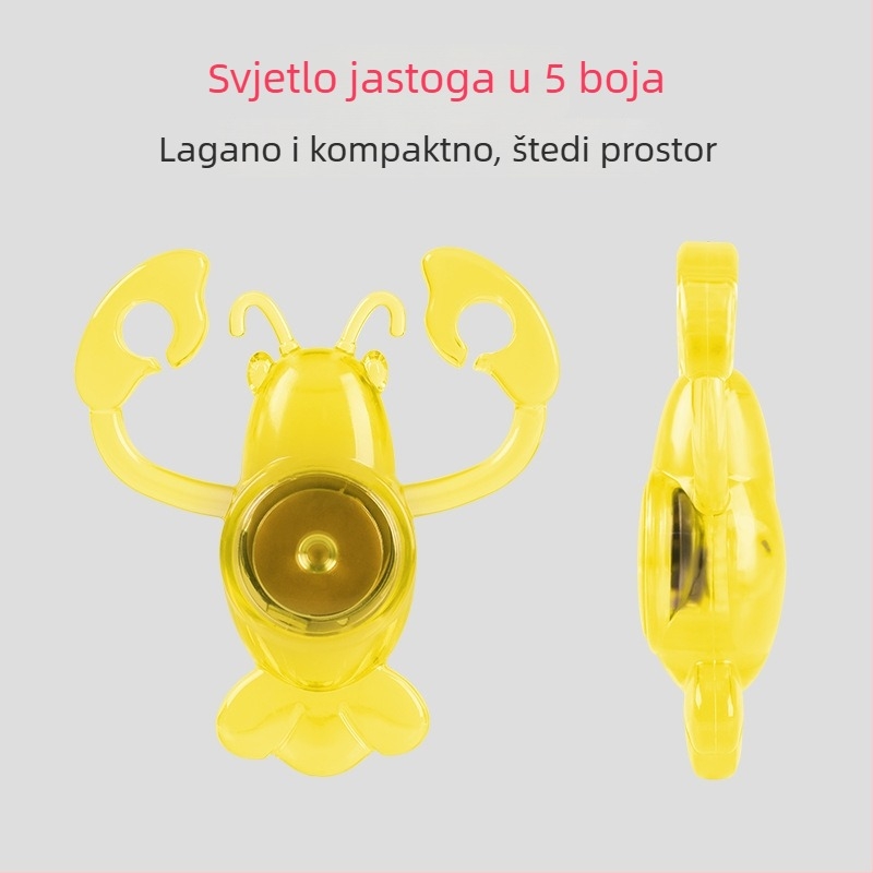 Stražnja svjetiljka za bicikl inspirirana krabom, za noćnu vožnju, vodootporna, dugotrajna baterija, za MTB i cestovne bicikle