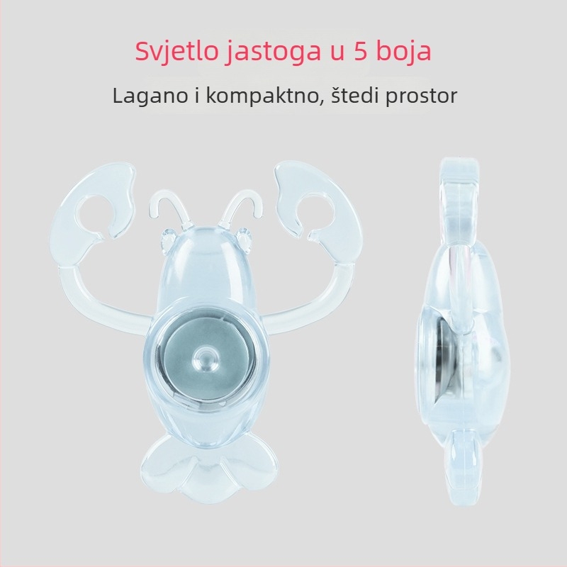 Stražnja svjetiljka za bicikl inspirirana krabom, za noćnu vožnju, vodootporna, dugotrajna baterija, za MTB i cestovne bicikle
