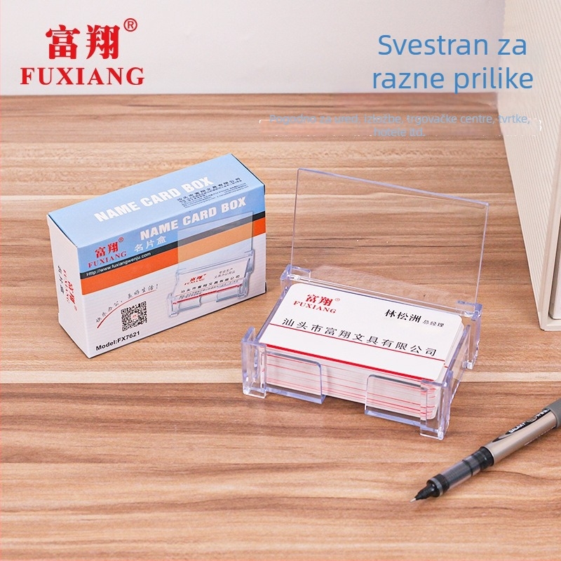 Fuxiang Prozirni stolni držač vizitki za izložbe, višeslojni organizator vizitki