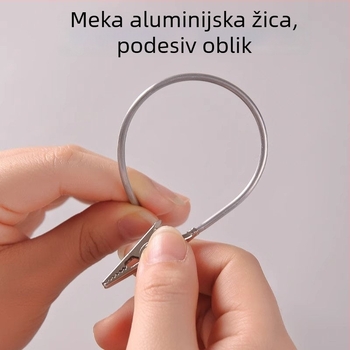Dvolučni držač za komarce: metalni klip za vizitke, univerzalni krokodil klip, držač štapića za miris, klipsa i produžena fleksibilna cijev