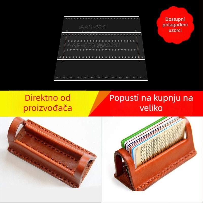DIY akrilni držač vizitki – prozirna kutija za vizitke s mrežnim dizajnom i šablonom