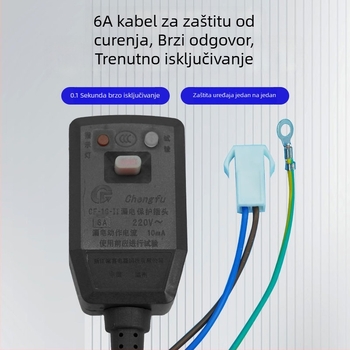 6A zaštita od curenja — utikač i utičnica za bojler, perilicu i pametan poklopac WC-a
