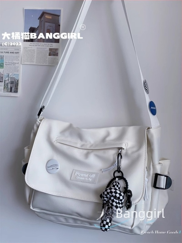 Harajuku Ins stil jednostavna jednobojna unisex torba za preko ramena, studentska torba