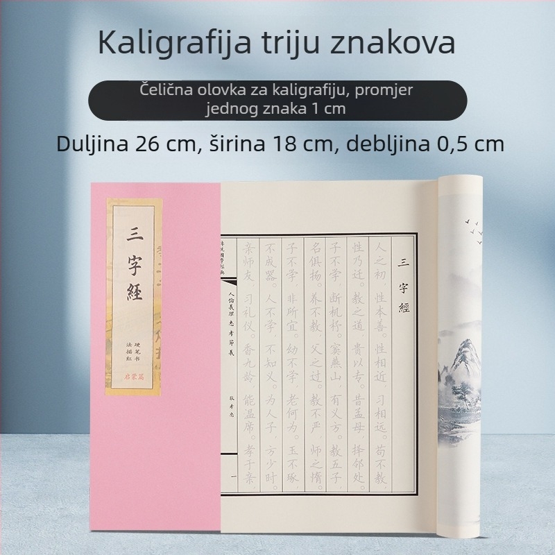 Shanglinfu Vježbenica kaligrafije za odrasle s tvrdom perom – običan stil pisanja, Slim Gold stil
