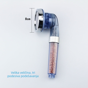 Ručna tuš glava s negativnim ionima i pojačivačem, tri postavke mlaza, uklonjivi filter