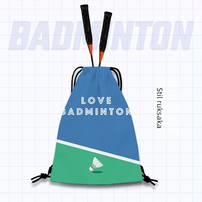 Torba za rekete za badminton s modernim printom, dvostruke naramenice, velika kapaciteta, sportska torba za badminton/tenis